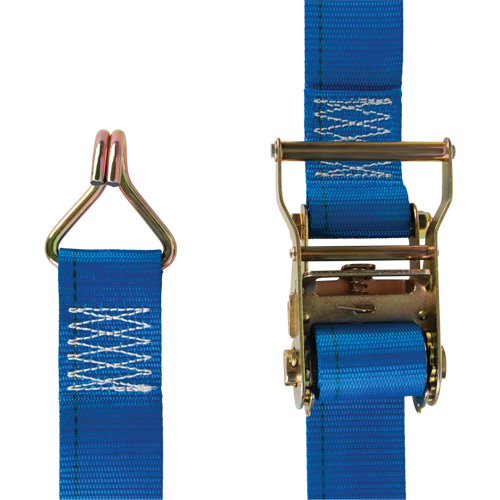 Tendeur d'arrimage utilitaire robuste, Crochet en J, 2" la x 20' lo, Charge d'utilisation 500 lb (227 kg) Absolute Business Supply