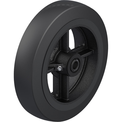 Black Rubber on Cast Iron Core Wheel Absolute Business Supply