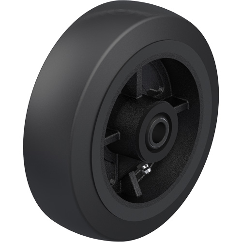 Black Rubber on Cast Iron Core Wheel Absolute Business Supply