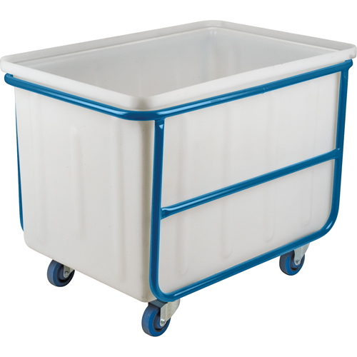 Straight Wall Box Truck, White Polyethylene, 46" L x 28" W x 31" H, 14 cu. ft. Volume, 1000 lbs. Capacity Absolute Business Supply