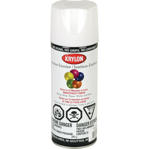 Laque industrielle Acryli-Quik, Blanc, Semi-brillant, 12 oz, Canette a&eacute;rosol Absolute Business Supply