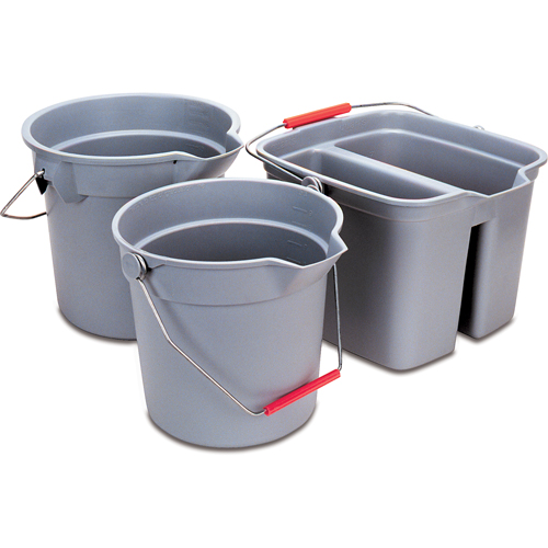 Brute&reg; Bucket, 3.5 US Gal. (14 qt.) Capacity, Grey Absolute Business Supply