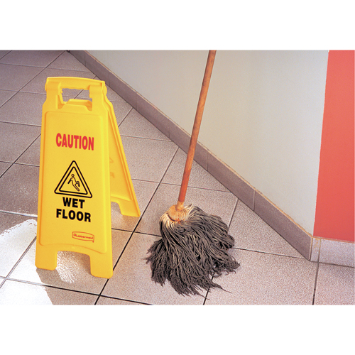 Panneaux d'avertissement de plancher mouill&eacute;, Anglais avec pictogramme Absolute Business Supply