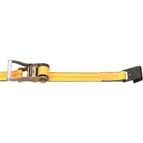 Tendeurs d'arrimage &agrave; cliquet, Crochet plat, 2" , 30' , Charge d'utilisation max. 3335 lb (1513 kg) Absolute Business Supply