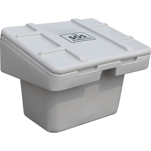 Contenants pour sel & sable SOS, Avec Moraillon, 30" x 24" x 24", 5,5 pi³, Gris Absolute Business Supply