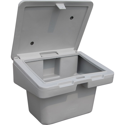 Contenants pour sel & sable SOS, Avec Moraillon, 30" x 24" x 24", 5,5 pi³, Gris Absolute Business Supply