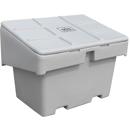 Contenants pour sel & sable SOS, Avec Moraillon, 42" x 29" x 30", 11 pi³, Gris Absolute Business Supply