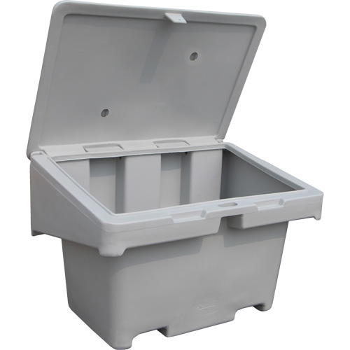 Contenants pour sel & sable SOS, Avec Moraillon, 42" x 29" x 30", 11 pi³, Gris Absolute Business Supply