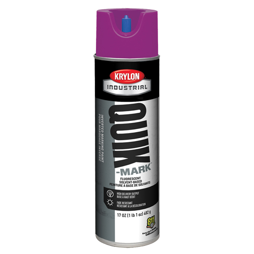 Peinture de marquage industrielle invers&eacute;e &agrave; base de solvant Quik-Mark, 17 oz, Canette a&eacute;rosol Absolute Business Supply