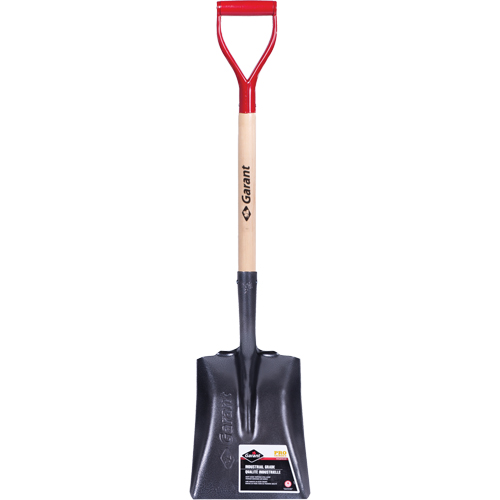Pro Square Point Shovel, Wood, Tempered Steel Blade, D-Grip Handle, 27-3/4" Long Absolute Business Supply