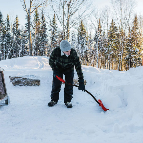 Yukon Snow Shovel, Polypropylene Blade, 18" Wide, Ergonomic D-Grip Handle Absolute Business Supply