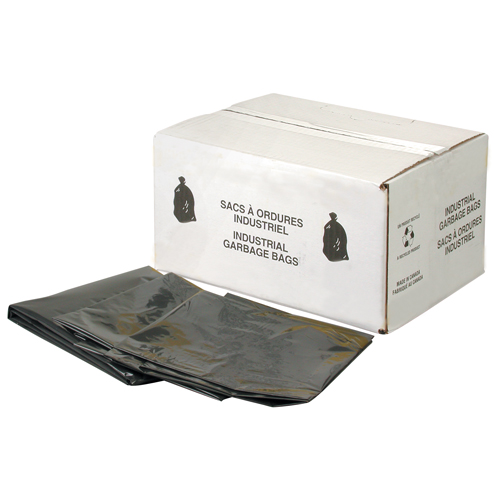 Sacs &agrave; d&eacute;chets robustes, 4T-Fort, 35" la x 50" lo, 6 mils, Noir Absolute Business Supply