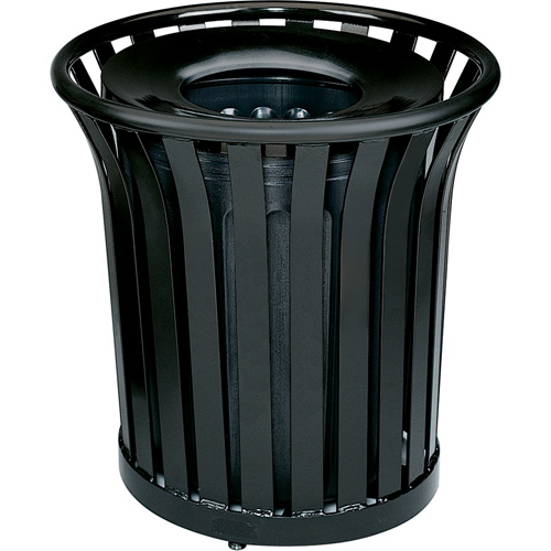 Contenant pour d&eacute;chets sans couvercle Americana Series, Acier, 36 gal. US Absolute Business Supply