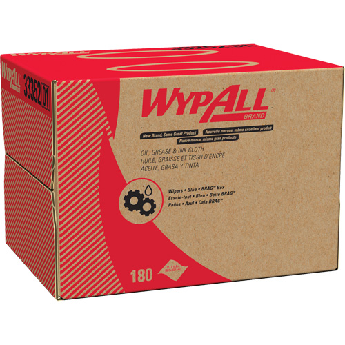 Chiffons WypAll pour l'huile, la graisse et l'encre, Sp&eacute;cialis&eacute;, 16-4/5" lo x 12" la Absolute Business Supply
