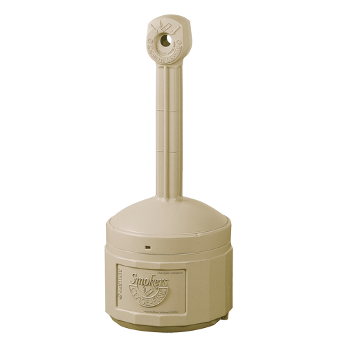 Smokers Cease-Fire&reg; Cigarette Butt Receptacle, Free-Standing, Plastic, 4 US gal. Capacity, 38-1/2" Height Absolute Business Supply