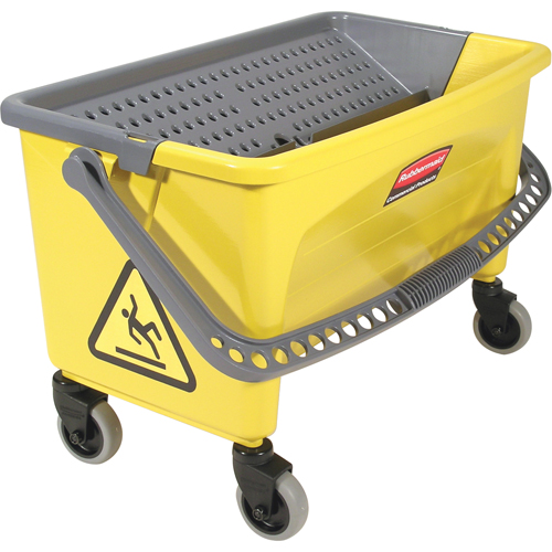 Microfibre Press Wring Buckets, Down Press, 10.75 US Gal. (43 Quart), Yellow Absolute Business Supply