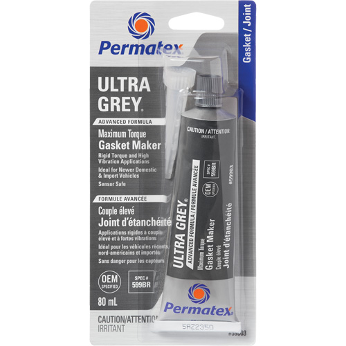 Ultra Grey&reg; Gasket Maker, Tube, 80 ml, -54°C - 260°C/-65°F - 500°F Absolute Business Supply