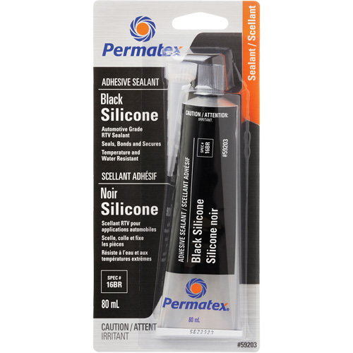 Scellant adh&eacute;sif RTV, 80 ml, Tube, Noir Absolute Business Supply