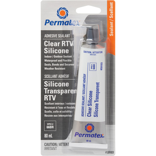 Scellant adh&eacute;sif RTV, 80 ml, Tube, Transparent Absolute Business Supply