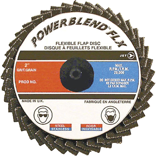 Powerblend FLX Roll-On Flap Disc, 3" x 120 Grit, Zirconia Alumina Absolute Business Supply