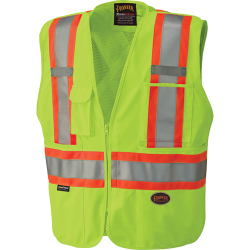 6936 Veste de s&eacute;curit&eacute; d&eacute;tachable en 5 points, Jaune lime haute visibilit&eacute;, 2T-Grand, Polyester Absolute Business Supply