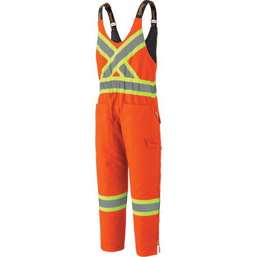 5538 High Visibility Quilted Duck Overalls, Cotton, X-Large, High Visibility Orange Absolute Business Supply