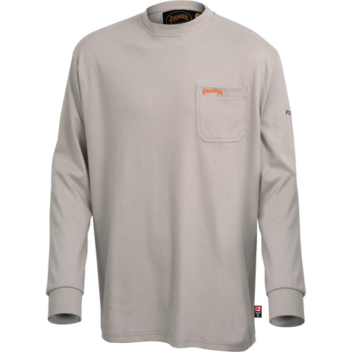 333 Chemise en coton &agrave; manches longues ignifuge, 2T-Grand, Gris Absolute Business Supply