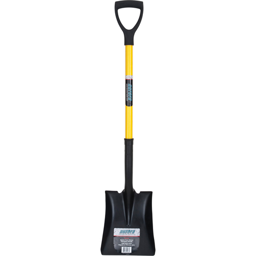 Square Point Shovel, Fibreglass, Tempered Steel Blade, D-Grip Handle, 32-1/2" Long Absolute Business Supply