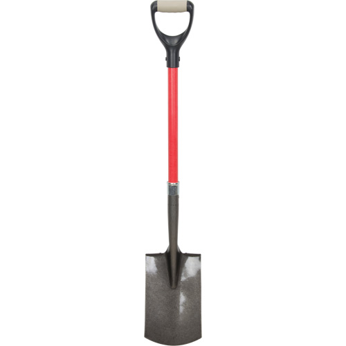 Heavy-Duty Shovels, Fibreglass, Carbon Steel Blade, D-Grip Handle, 30-1/2" Long Absolute Business Supply