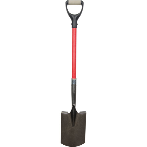 Heavy-Duty Shovels, Fibreglass, Carbon Steel Blade, D-Grip Handle, 30-1/2" Long Absolute Business Supply