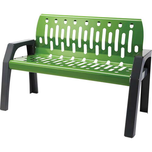 Bancs Stream, Acier, 48" lo x 48" la x 34" h, Vert Absolute Business Supply