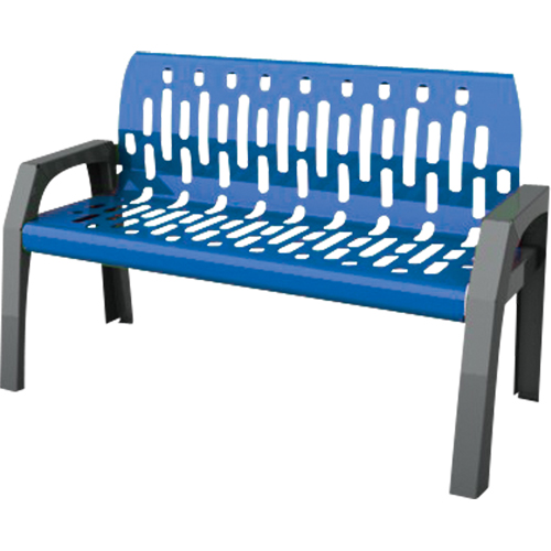 Bancs Stream, Acier, 48" lo x 25" la x 34" h, Bleu Absolute Business Supply
