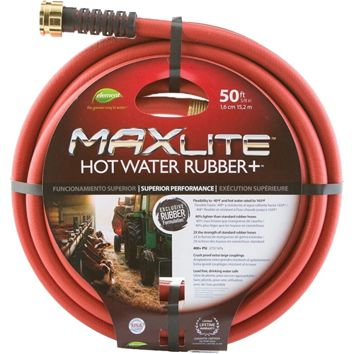 Tuyaux pour eau chaude, Caoutchouc, 5/8" dia. x 50' lo Absolute Business Supply