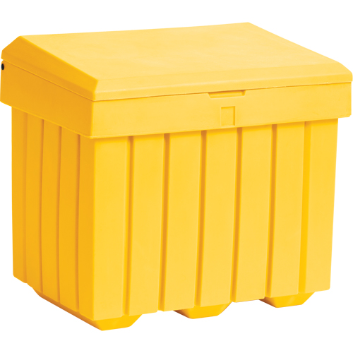 Conteneur d'entreposage &eacute;conomique pour sel/sable, 32" x 23" x 27-1/2", 10 pi³, Jaune Absolute Business Supply
