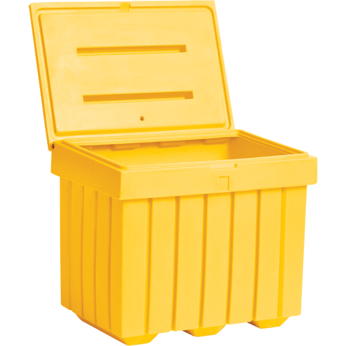 Conteneur d'entreposage &eacute;conomique pour sel/sable, 32" x 23" x 27-1/2", 10 pi³, Jaune Absolute Business Supply