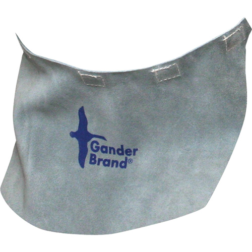 Casque de soudage &agrave; bavette en cuir refendu de marque Gander, Gris perle Absolute Business Supply