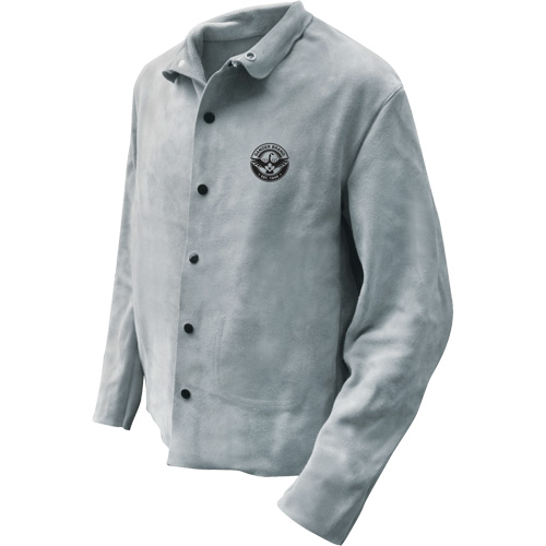Welder Jacket, Leather, X-Large, Grey Absolute Business Supply