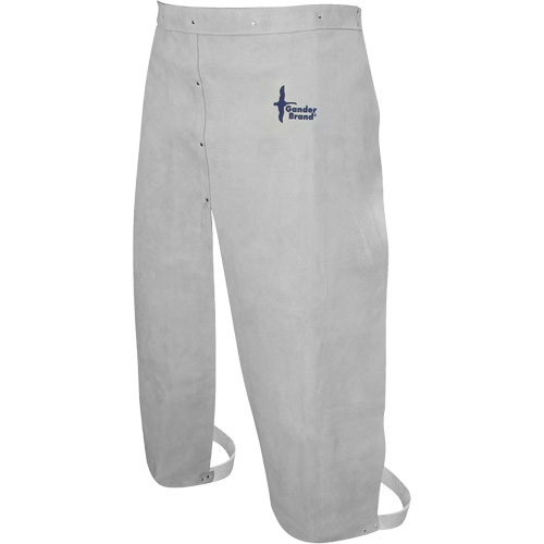 Tablier de soudage en cuir, Taille &agrave; jambes fendues, 32" lo, Gris perle Absolute Business Supply
