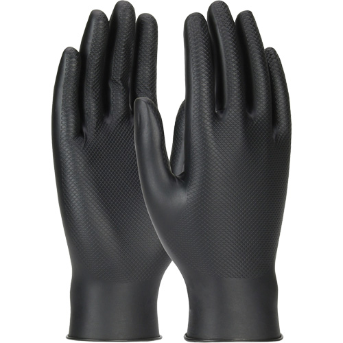 Grippaz Skins Ambidextrous Disposable Gloves, Large, Nitrile, 6-mil, Powder-Free, Black Absolute Business Supply