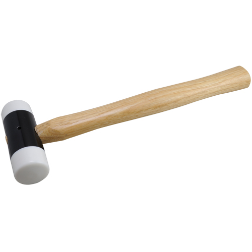 Soft-Face Hammer, 14 oz. Head Weight, Plain Face, Wood Handle, 11-5/8" L Absolute Business Supply