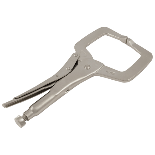 Locking Clamp Pliers with Swivel Pads, 11" Length, C-Clamp Absolute Business Supply