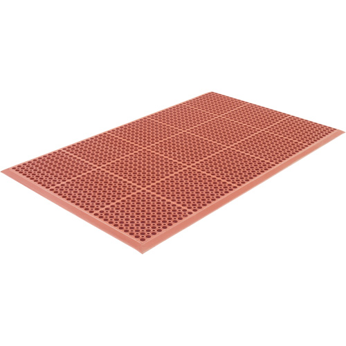 Competitor Series Mats, Slotted, 3' x 5' x 7/8", Orange, Natural Rubber Absolute Business Supply