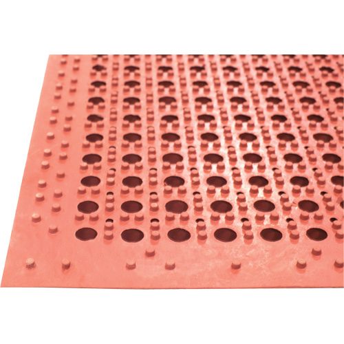 Competitor Series Mats, Slotted, 3' x 5' x 7/8", Orange, Natural Rubber Absolute Business Supply