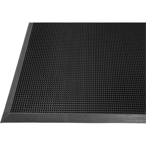 Tapis Gritstop Fingermat, Caoutchouc, Grattoir Type, Motif Textur&eacute;, 2-2/3" x 3-3/4", Noir Absolute Business Supply