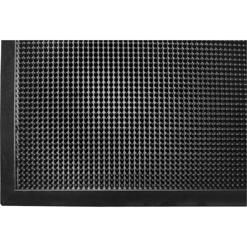 Tapis Gritstop Fingermat, Caoutchouc, Grattoir Type, Motif Textur&eacute;, 2-2/3" x 3-3/4", Noir Absolute Business Supply
