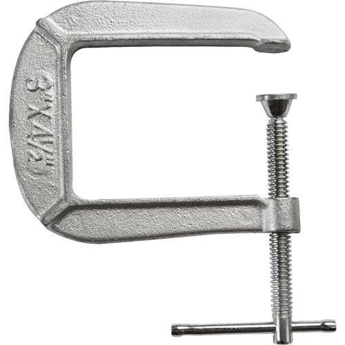 Light-Duty C-Clamp, 3" (76 mm) Capacity, 4-1/2" (114 mm) Throat Depth Absolute Business Supply