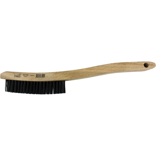 Brosse de nettoyage &eacute;conomique &agrave; manche courb&eacute;, Laiton, 3 x 19 rangs de fils, Longueur 13-3/4" Absolute Business Supply