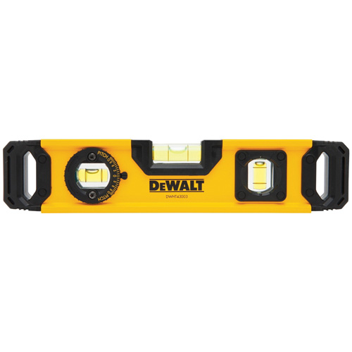 Torpedo Level, 9" L, Aluminum, 3 Vials, Magnetic Absolute Business Supply