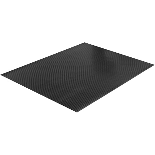 Wide Rib Matting, Runner, 4' x 75' x 1/8", Black Absolute Business Supply