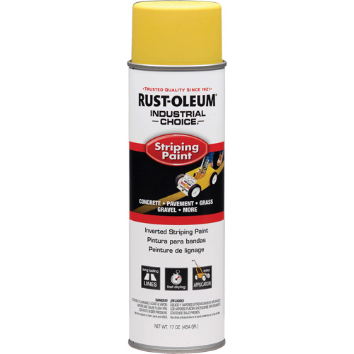 Industrial Choice&reg; S1600 System Inverted Striping Spray Paint, Yellow, 18 oz., Aerosol Can Absolute Business Supply
